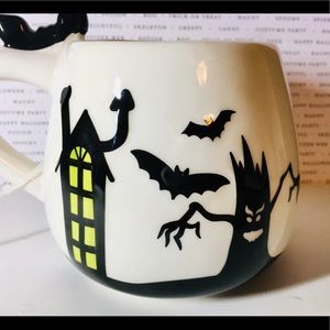 Halloween Haunted House Mug Spooky Tree Bats